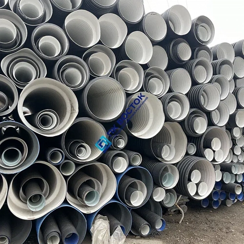 Труба пнд гофрированная 340/300 SN8 двустенная с раструбом